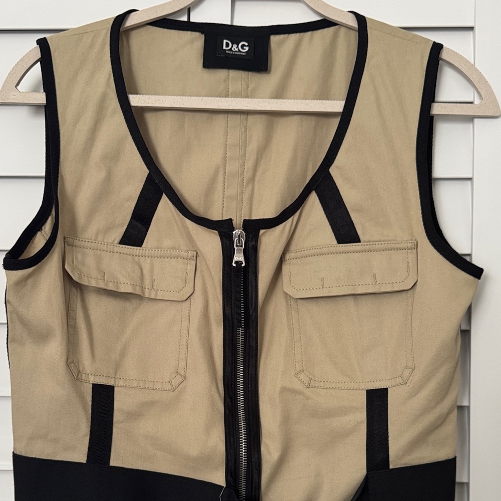 D&G Tan and Black Vest